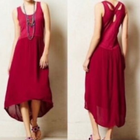 Anthro Left Of Center | Tulipan Tank Dress Blk XS - Picture 9 of 10